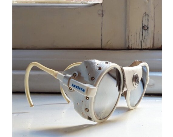 Vintage Snow Sunglasses 1980 S Style Side Shields - 80 S Sunglasses With Leather Side Shields Vintage Snow Sunglasses 1980 S Style Side Shields - 80 S Sunglasses With Leather Side Shields