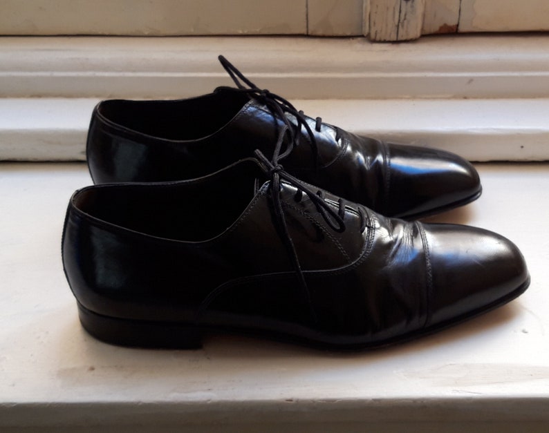 J&W Dawson Black Leather Men's Oxford Lace up Shoes / - Etsy