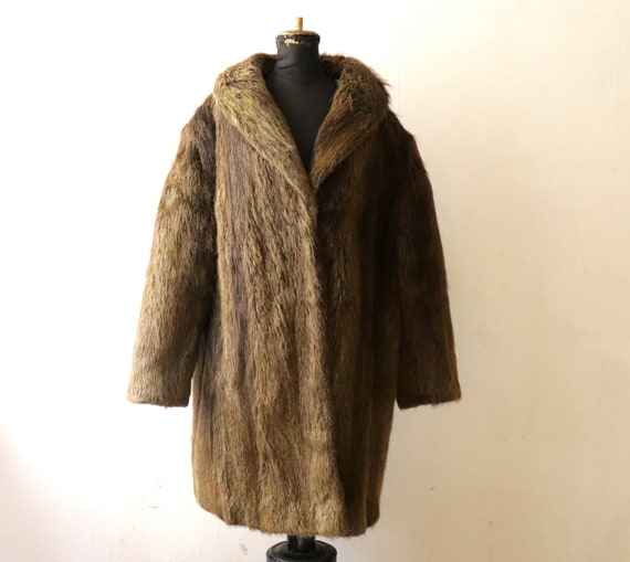 beaver fur coat vintage 1960's Gem