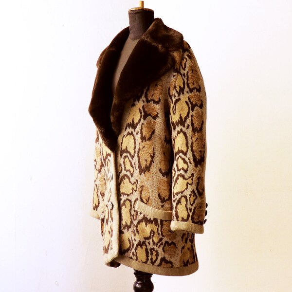 Valentino vintage 1980's  cardigan jacket  leopard pattern