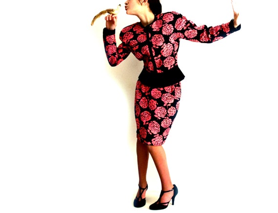 Valentino Night vintage silk tailleur