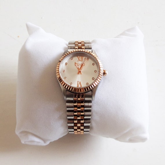 Liu Jo reloj de mujer coleccion de lujo Time TLJ1223 Pequeno oro rosa y blanco Liu Jo joyas relojes y accesorios Etsy Mexico