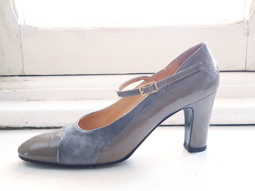 1920 S Charleston Style Light Grey Mary Jane Pumps dancing Swing Shoes Gatsby Shoes Etsy