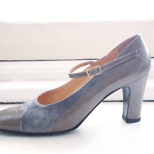 1920&#39; s Charleston style light grey Mary Jane pumps/dancing swing shoes / gatsby shoes