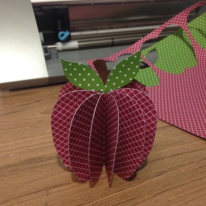3D Apple, Apple SVG, Idée cadeau enseignant, Cadeau pour enseignant, Silhouette SVG, Cricut SVG