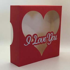 I Love You Gift Box SVG, Gift Box SVG, Valentine Gift Box, Silhouette, Cricut, SVG Gift Box