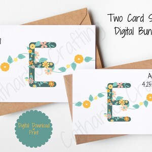 Carta digital E Tarjeta de notas en blanco