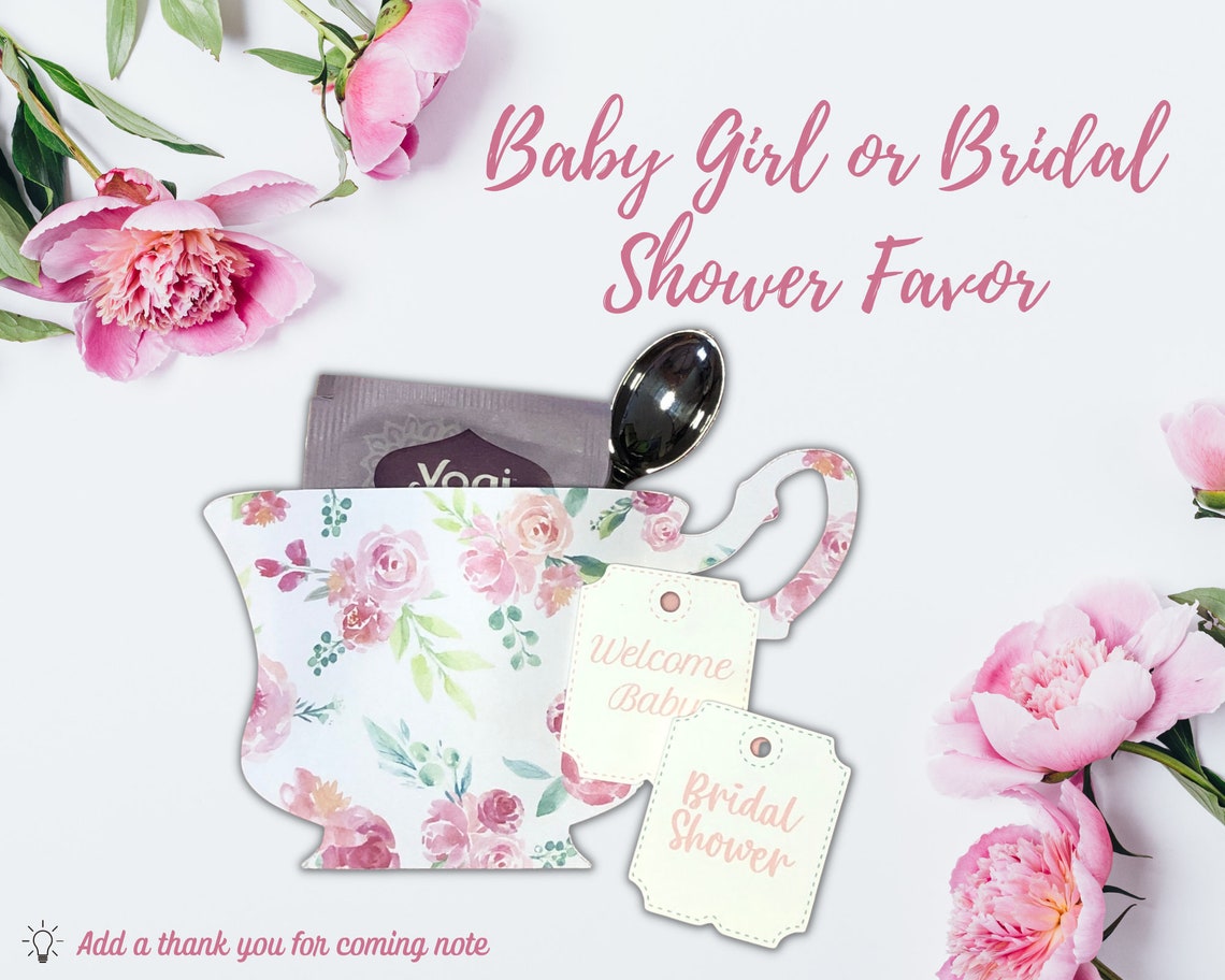 Tea Cup SVG Tea Cup Favor Bridal Shower Favor Teacher Gift Etsy