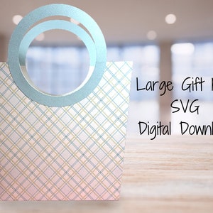 Grand sac cadeau de sac à main SVG, sac cadeau pour silhouette, sac cadeau pour Cricut, sac cadeau SVG, EASY SVG
