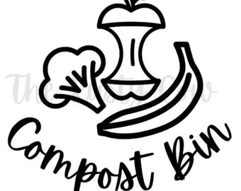 Compost Bin svg jpg pdf dxf image, Composting Storage Bin Digital Image for Cricut Silhouette Cutting Machines, Environment Digital Image