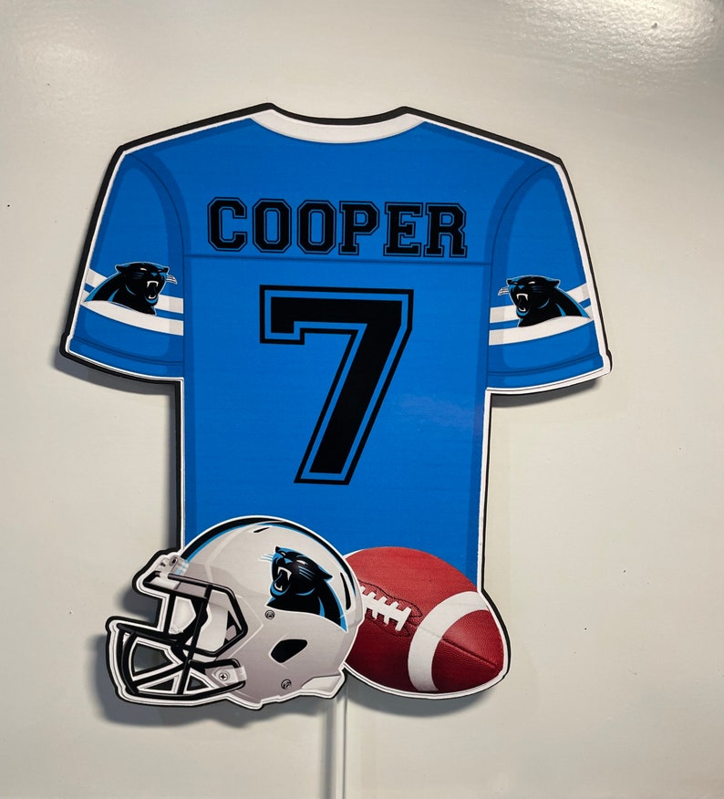 Custom Football Cake Topper Team Jersey Helmet and Ball in Etsy