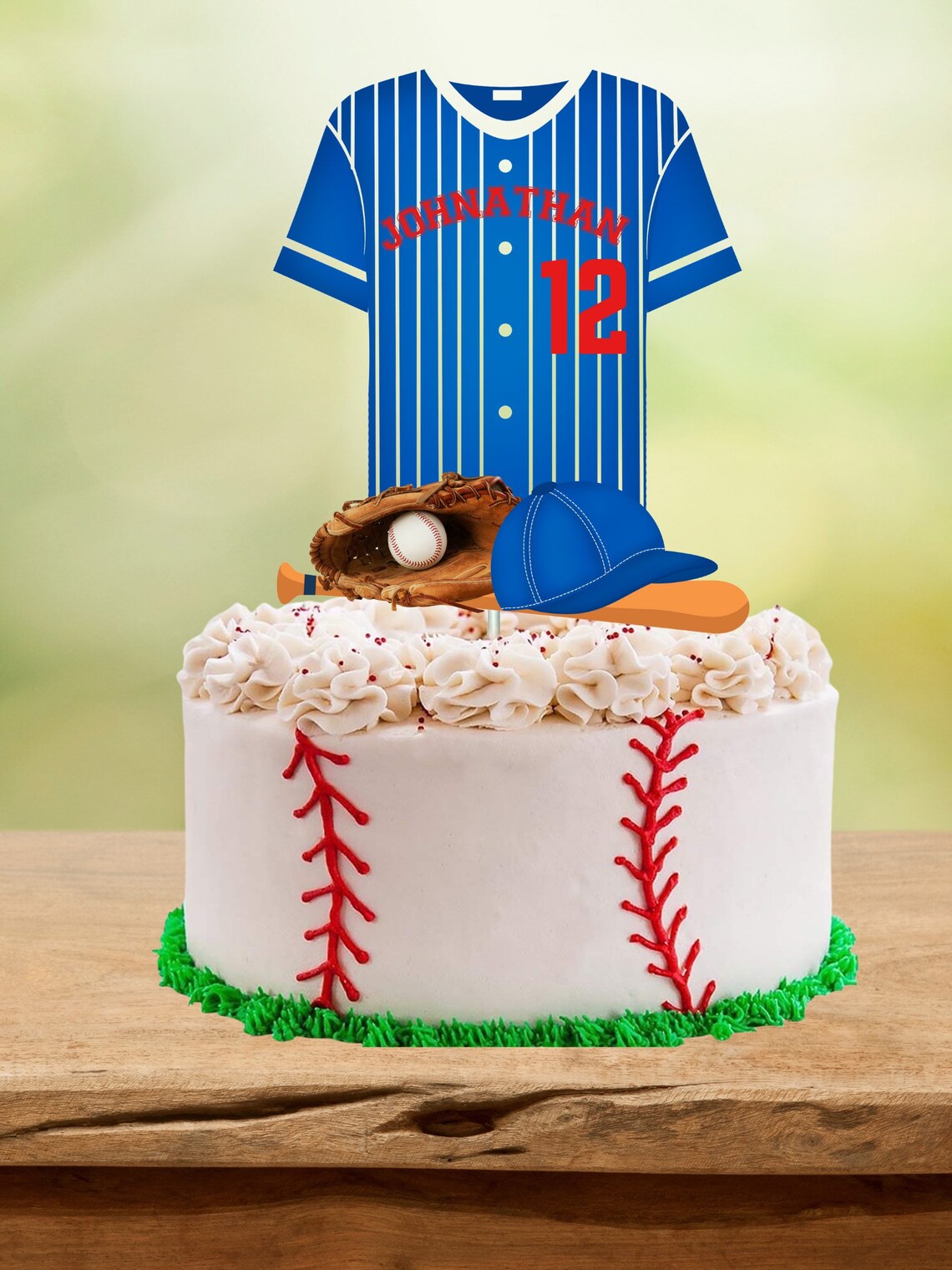 Baseball Jersey Cake Topper Personalized Baseball Cake Topper Etsy
