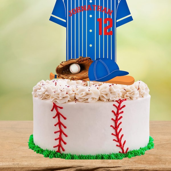 Baseball Cake Topper Etsy