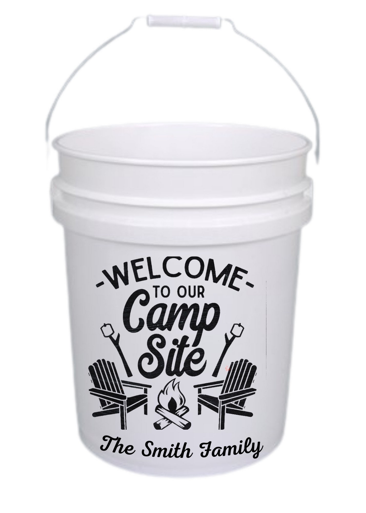 5 Gallon Light up Camping Bucket INCLUDES BUCKET Light Bucket Bucket,  Decal, Light and Remote Vinyl Decal Christmas Gift 