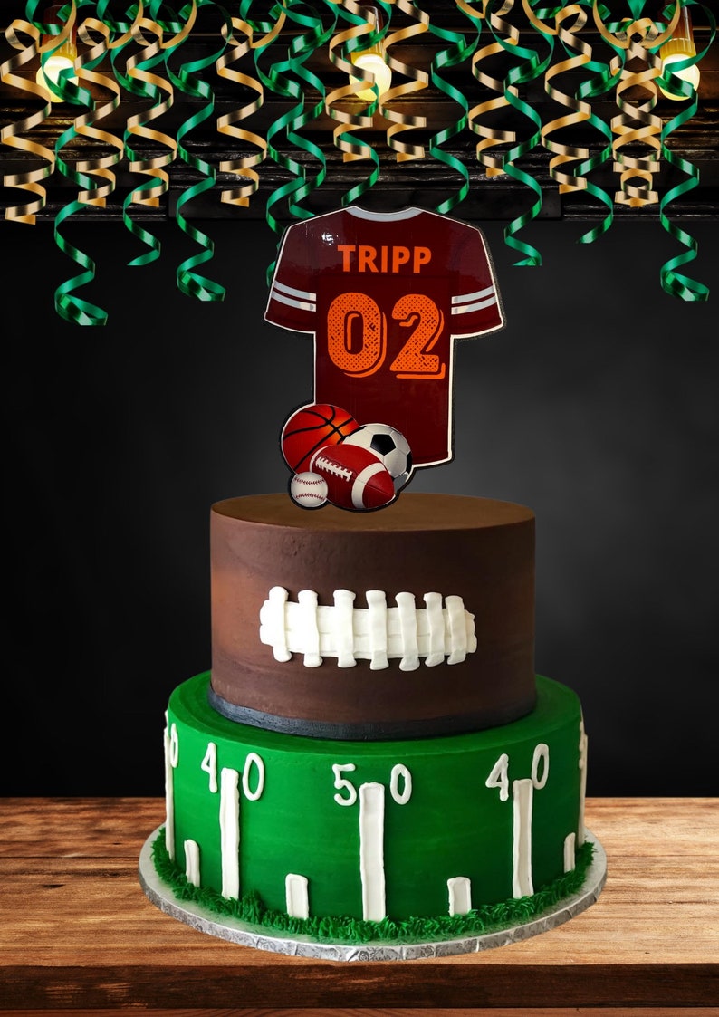 Personalized Sports Jersey Cake Topper Football Jersey Cake Etsy