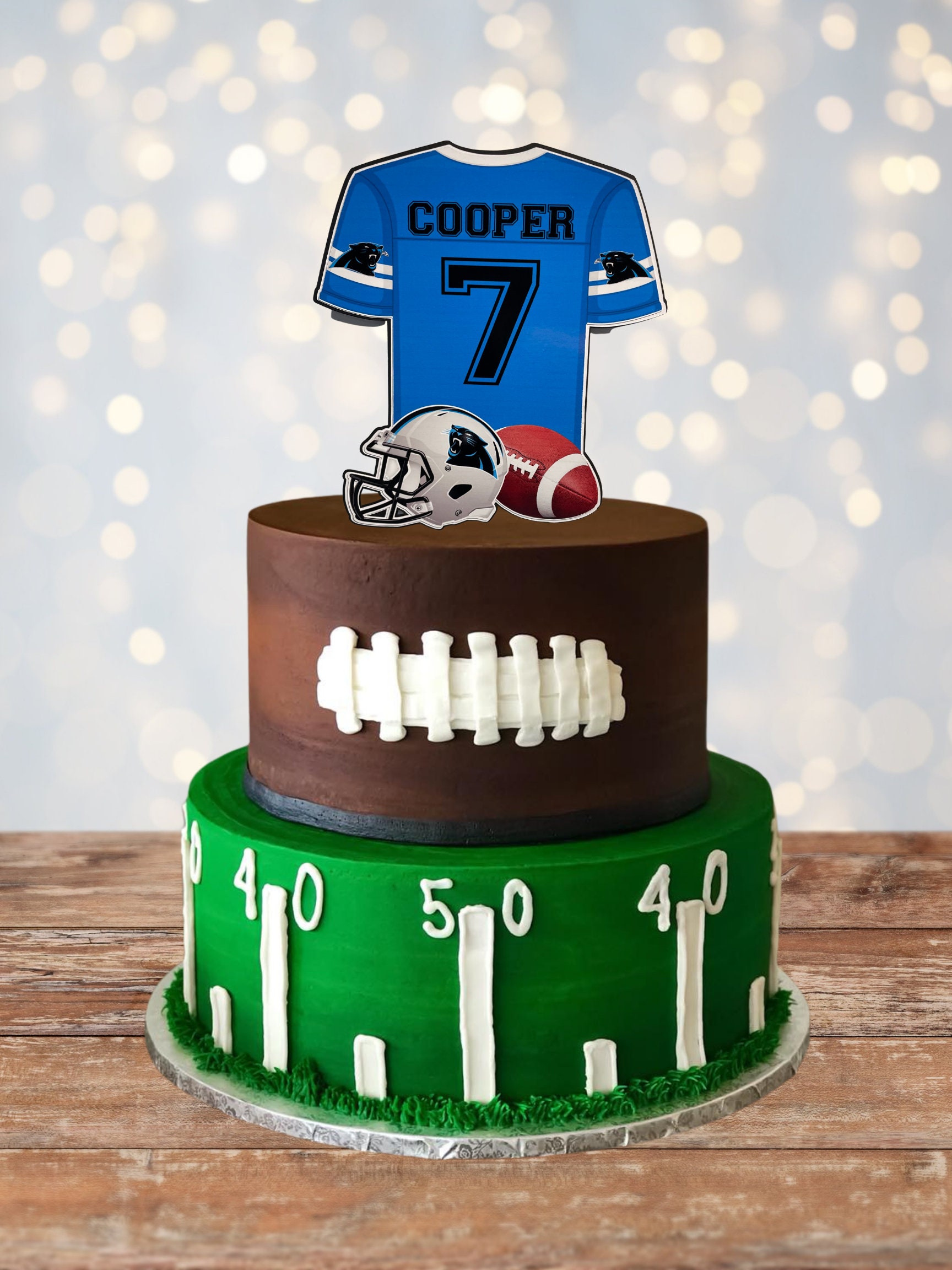 Cake Topper personnalisable joueur football - coloris au choix