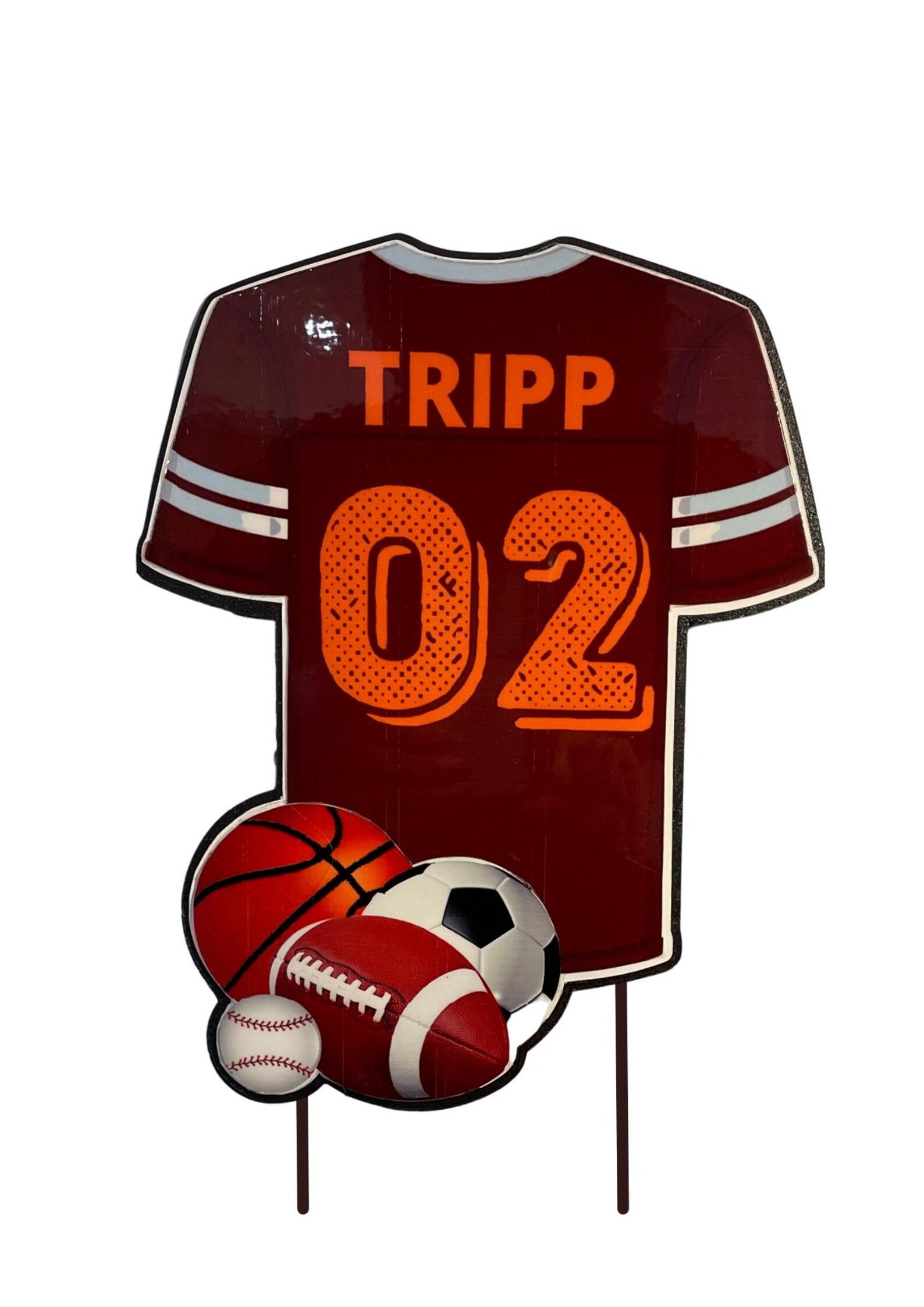 Personalized Sports Jersey Cake Topper Football Jersey Cake Etsy