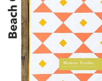 Beach Quilt PDF Quilt Pattern/ Triangle Quilt pattern/ Modern quilt pattern / Quilt pattern / Modern Quilting/ Throw Quilt / Baby Quilt