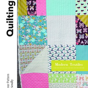 Quilten 101 pdf-quiltpatroon / leren quiltpatroon / modern quiltpatroon / Fat Quarter-quilt / modern quilten / quilt