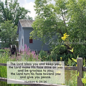 Scripture Wall Art Mill at Greenfield, MI, Numbers 6: 24-26, Photo Print Mills, Inspirational Faith Mill, Mill Photo, Unique Photos