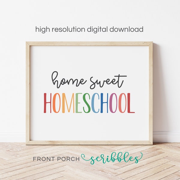 Home Sweet Homeschool, Homeschooling poster, Positive Classroom, Homeschooling, Virtual Learning, Homeschool Decor, Motivational Poster