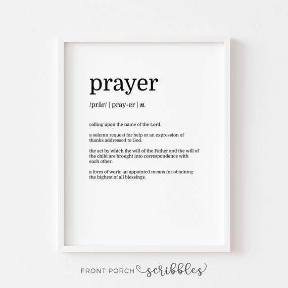 Prayer Printable Definition of Prayer LDS Art Pray Prayer Etsy
