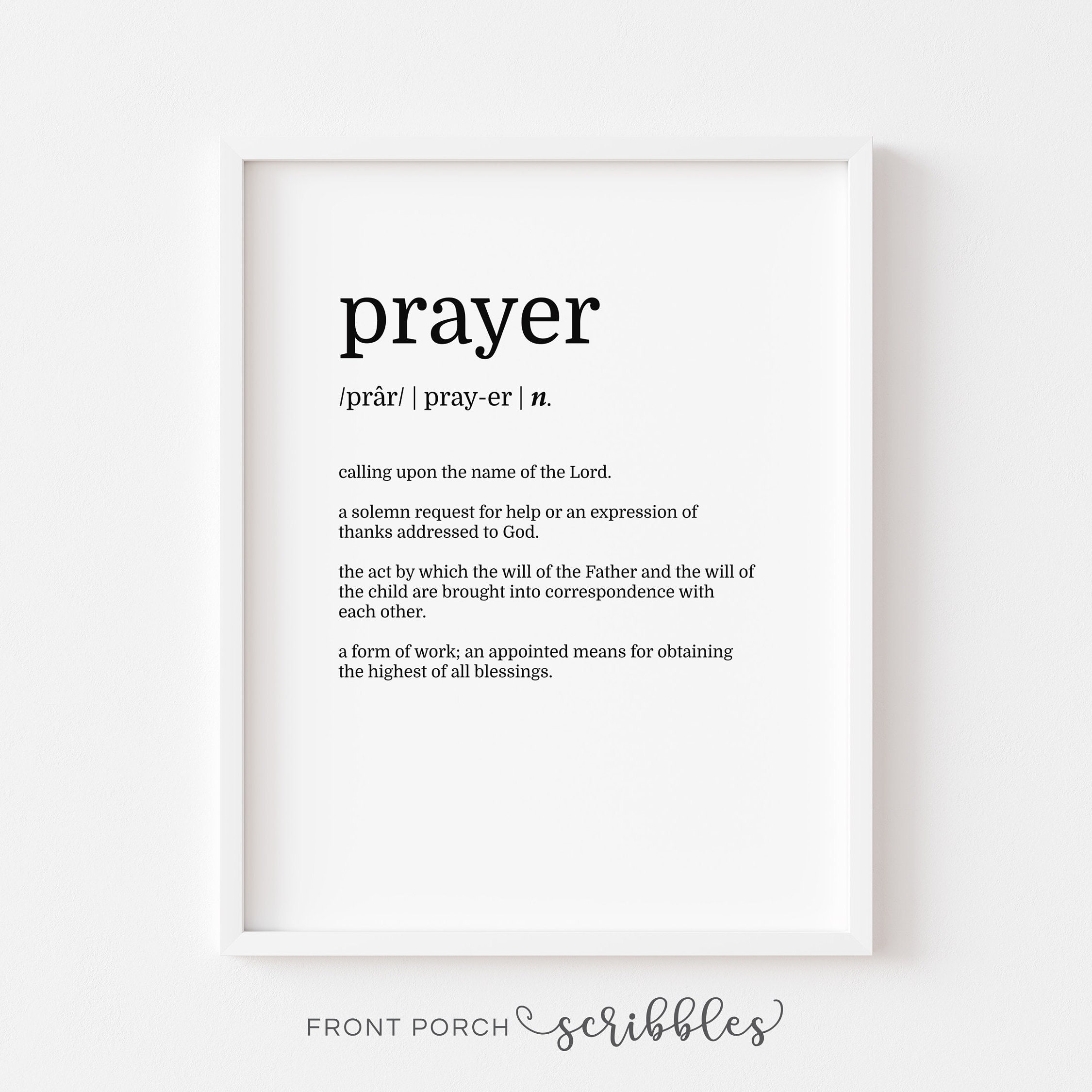 Prayer Printable Definition of Prayer LDS Art Pray Prayer Etsy