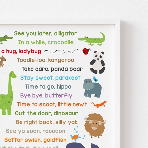 See You Later Alligator Print Goodbye Sign Later Alligator Etsy