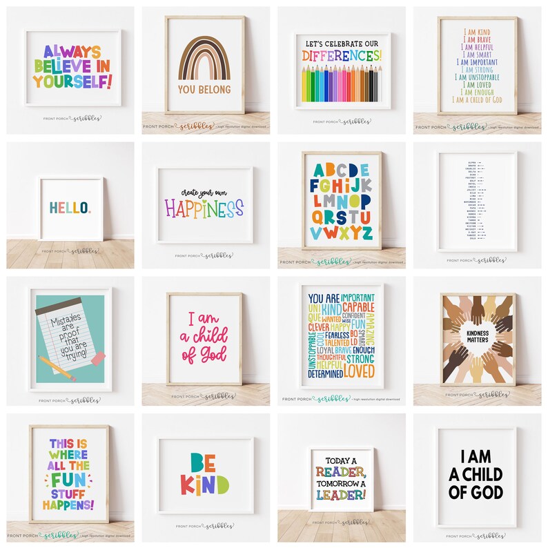 Kindness Begins With Me Printable Classroom Art Teacher - Etsy