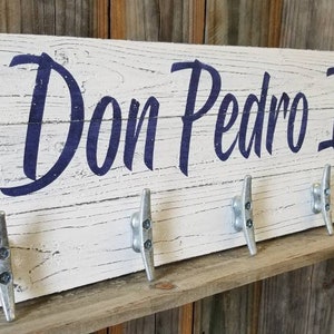 Custom Towel Rack Wood Rustic Weathered With or Without Marine Cleats