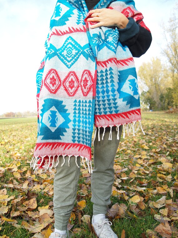 Large Wool Scarf Boho Scarf XXL Blanket Meditation Blanket - Etsy