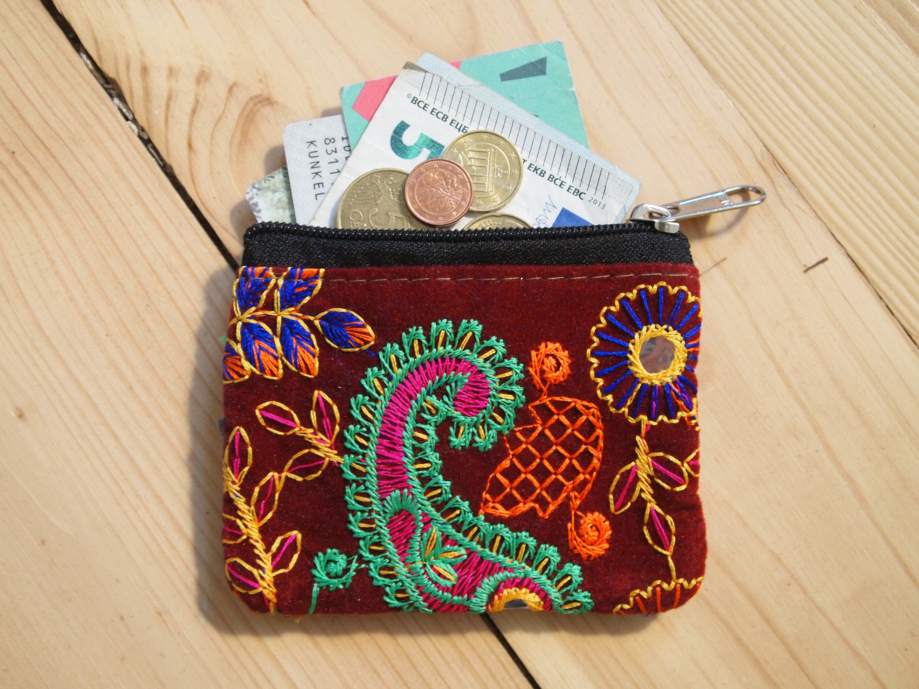 3er Set Münzbeutel Aus Oxford-Stoff - Mini Geldbörsen Für Unterwegs