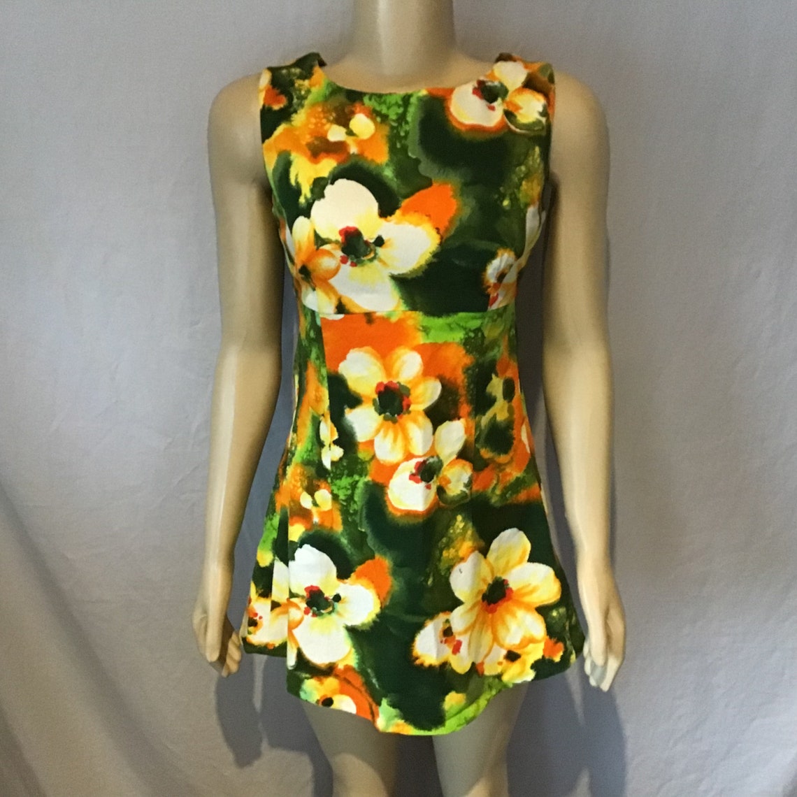 1950s/1960s Ui Maikai Hawaiian mini dress 100% Cotton empire | Etsy