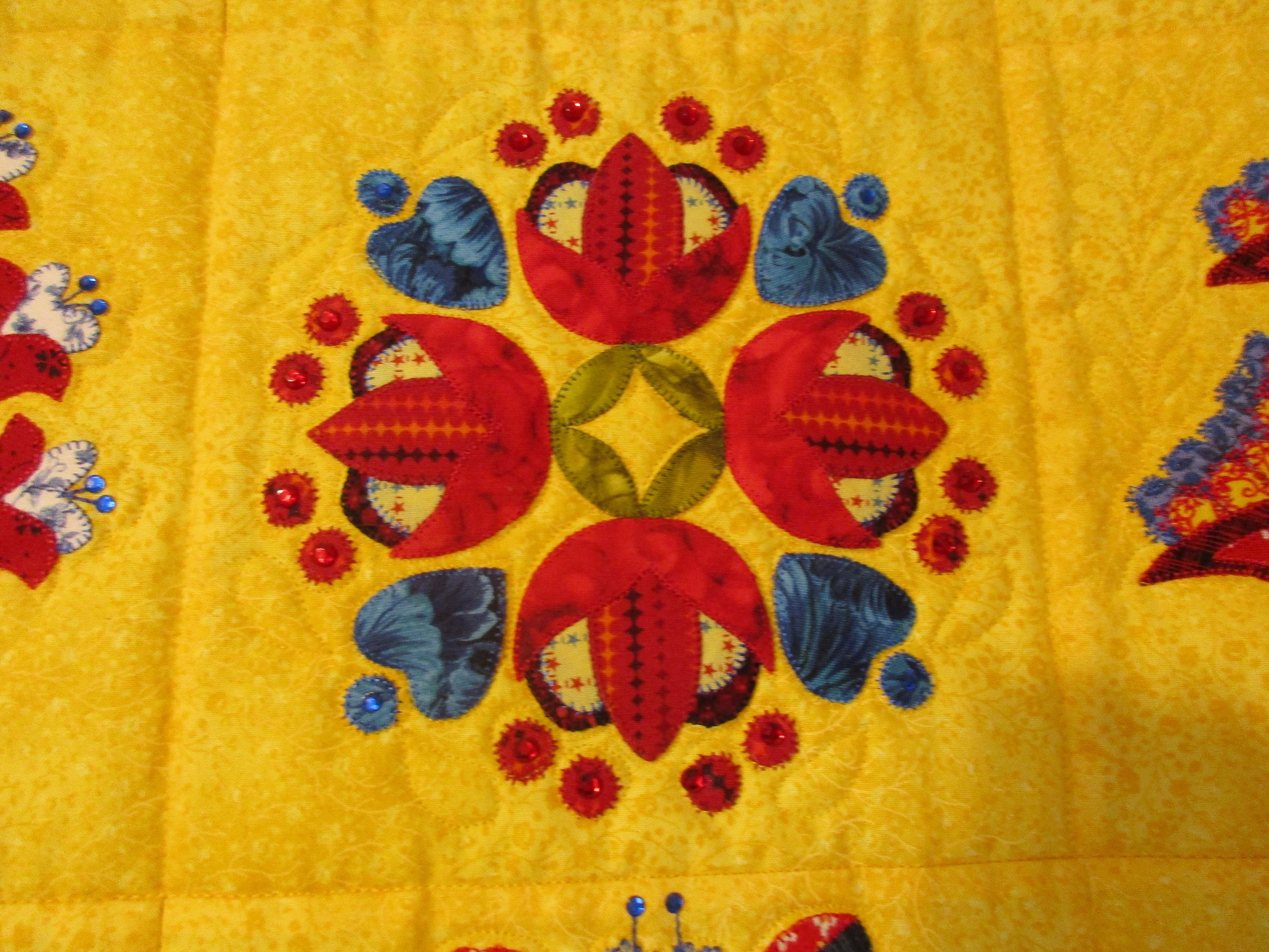 HANDMADE, Folk Art, Artistic Wall Hanging, Quilts for Sale, Applique