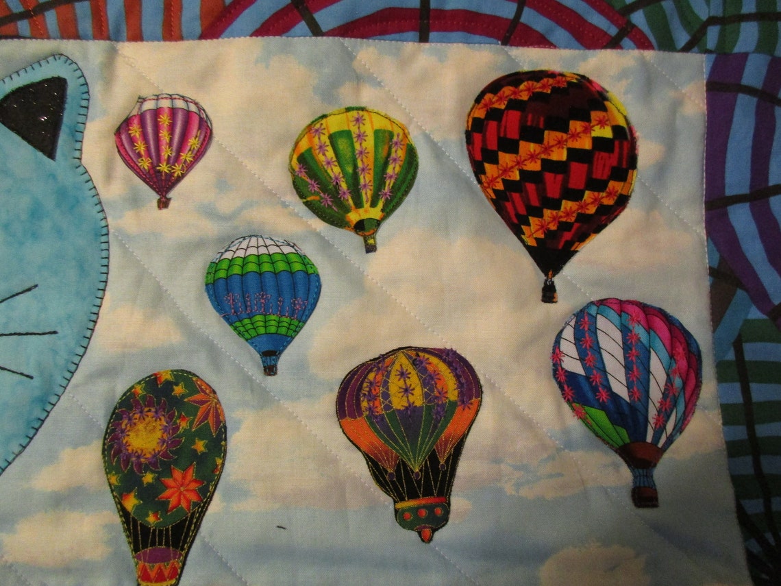 HANDMADE Quilt Quilt for Sale Hot Air Balloon Wall Hanging Etsy