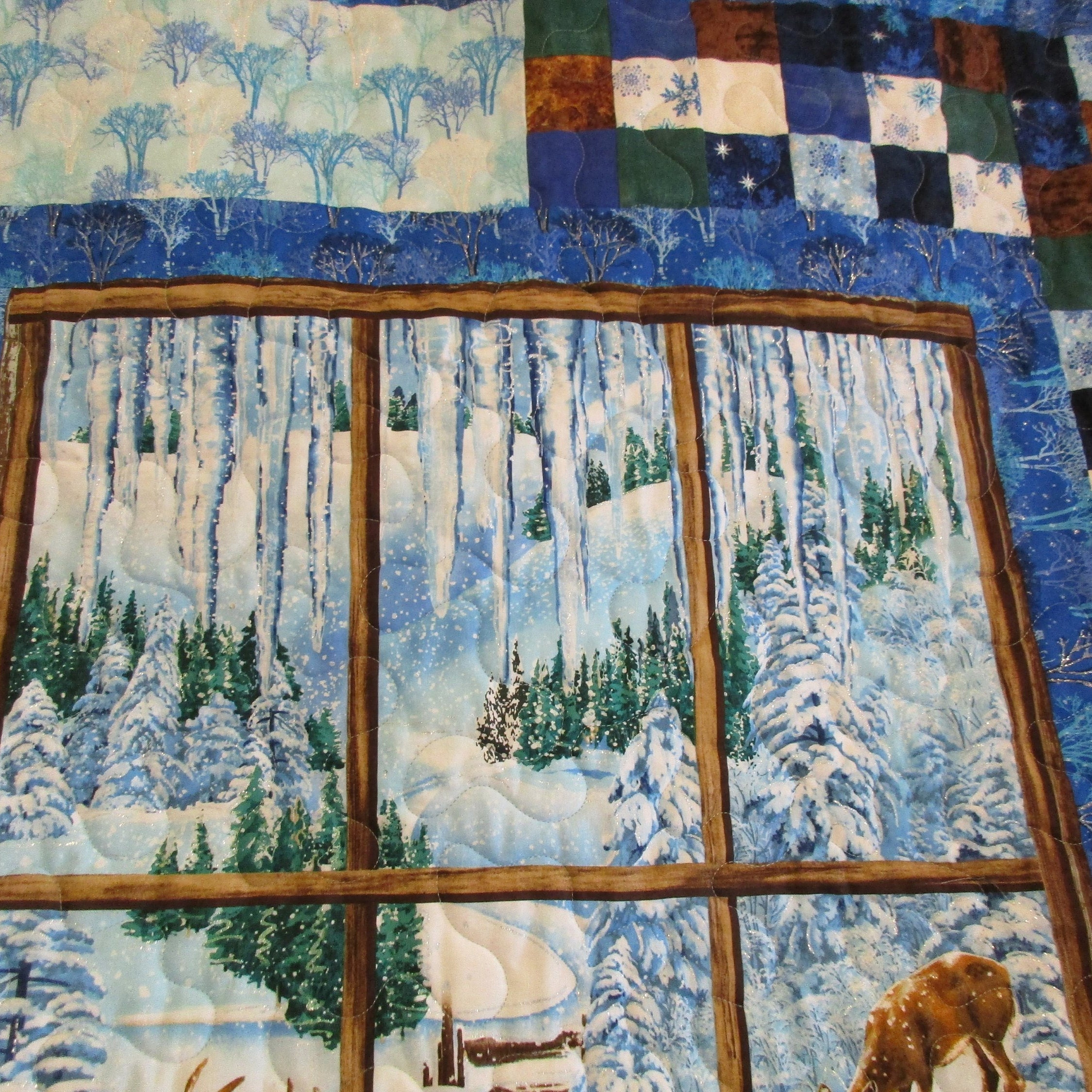 HANDMADE, Quilt for Sale, Winter Quilt, Wall Hanging, Art Quilt, Bed