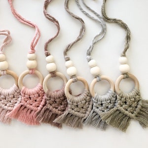 Macrame Essential Oil Car Diffuser, Car Charm, Boho Car Decor