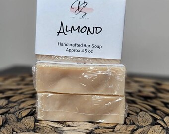 Almond Scented Handmade Soap, Cold Process soap, Bar Soap