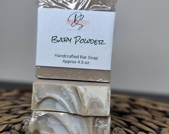 Baby powder Scented Handmade Soap, Cold Process soap, Bar Soap