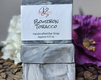 Bourbon Tobacco Soap, Man Soap, Cold Process soap, masculine scent, bar soap, Gift for him