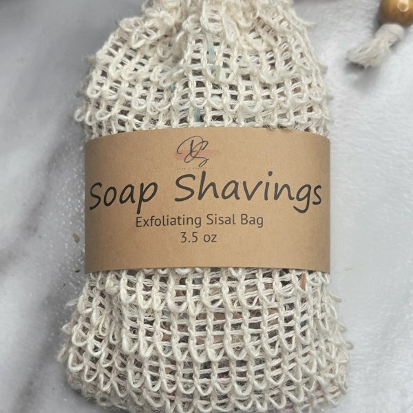 Soap Shavings in a Bag, Soap Pouch, Soap Shreds, Shredded Soap, Soap in a Pouch, filled Pouch