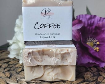 Coffee Scented Handmade Soap, Cold Process soap, Bar Soap