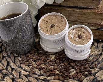 Coffee & Brown Sugar Whipped Scrub Soap - Exfoliate - Moisturize - Cleanse - Smells delicious - Perfect Gift for Coffee Lovers