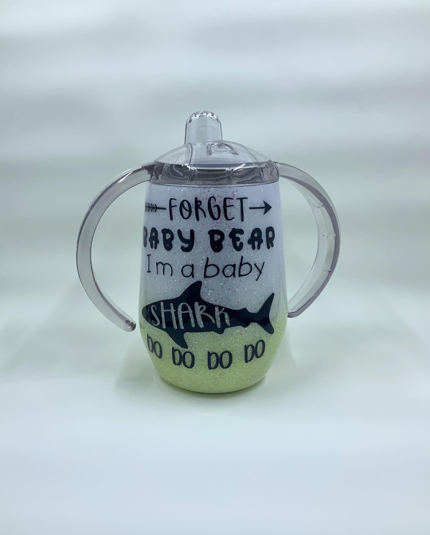 Baby Shark Glitter Sippy Tumbler