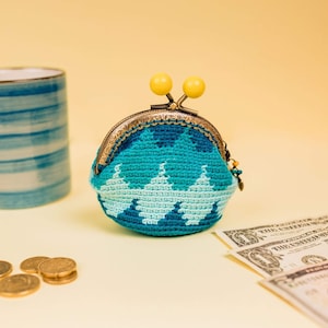 Kiss Lock Purse, Coin Purse for Women, Crochet Coin Purse, Kiss Lock Frame Wallet, Handmade Coin Purse, Coin Pouch, Gift for Women