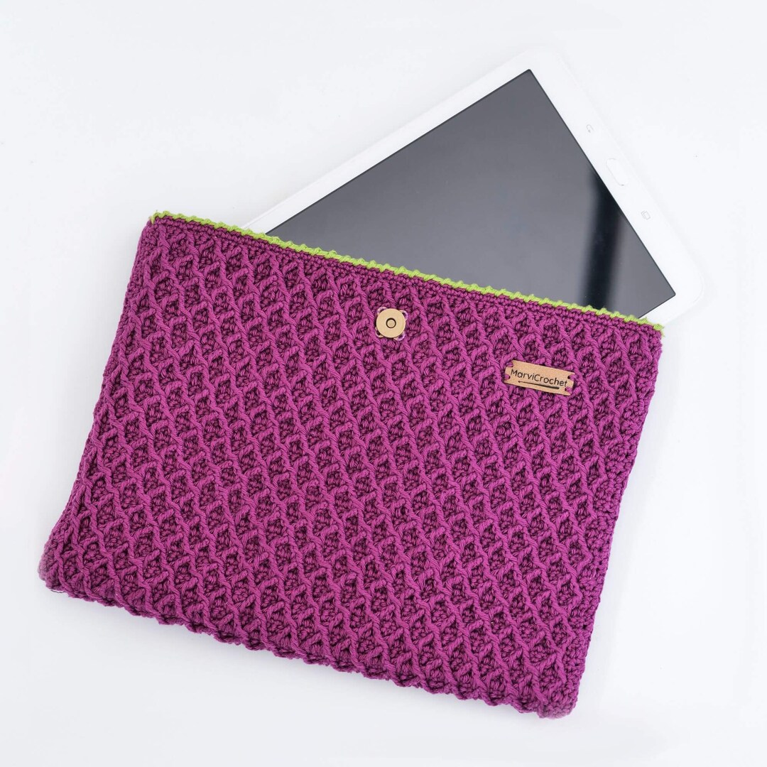 Crochet Tablet Case, Handmade Tablet Cover, Crochet iPad Sleeve
