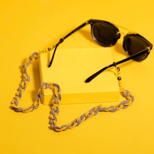 Chaîne à lunettes pour femmes, Cordon à lunettes au crochet avec perles, Lanières pour lunettes pour femmes, Chaîne pour lunettes de soleil, Lanières pour lunettes de soleil, Cadeau pour maman