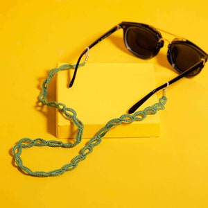 Chaîne de lunettes de soleil au crochet artisanal, Cordon de lunettes au crochet pour femme, Accessoire de lunettes élégant, Lanière pour lunettes de soleil, Cadeau pour maman