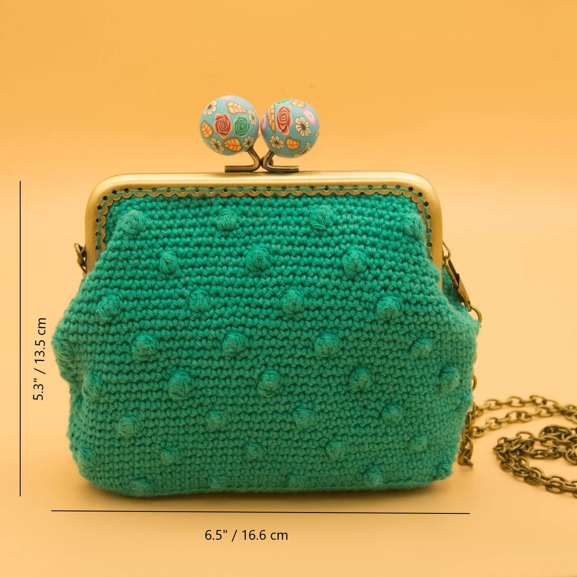 Crochet Chain Clutch Bag Chain Shoulder Bag Crochet Etsy