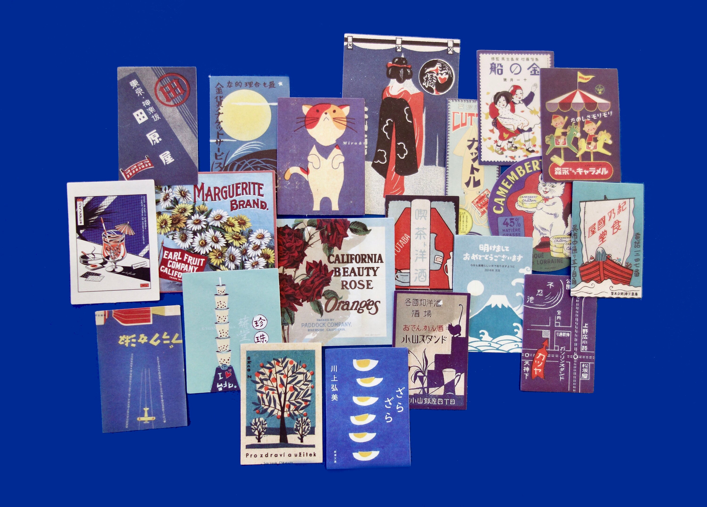 20pc Vintage Style Japanese Prints Sticker Set Japanese Etsy